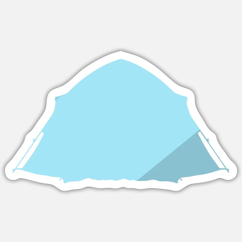 Camper Camping Camping - Sticker size S (10 x 10 cm) - white matte
