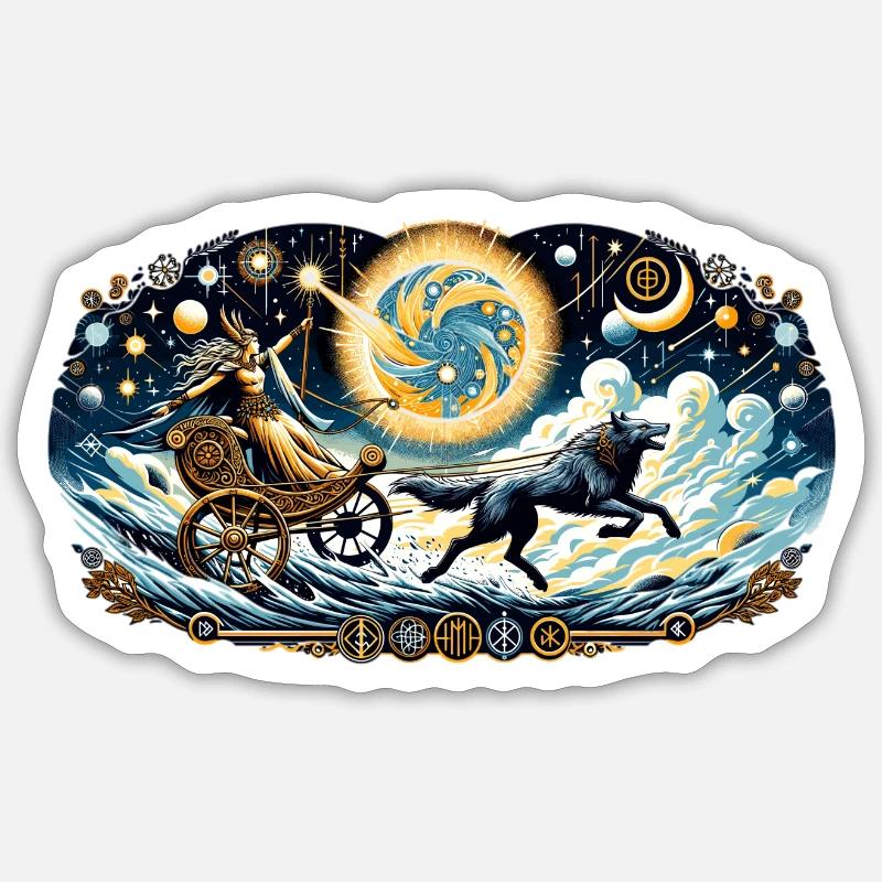 Odyssée céleste Sticker taille S (10 x 10 cm)