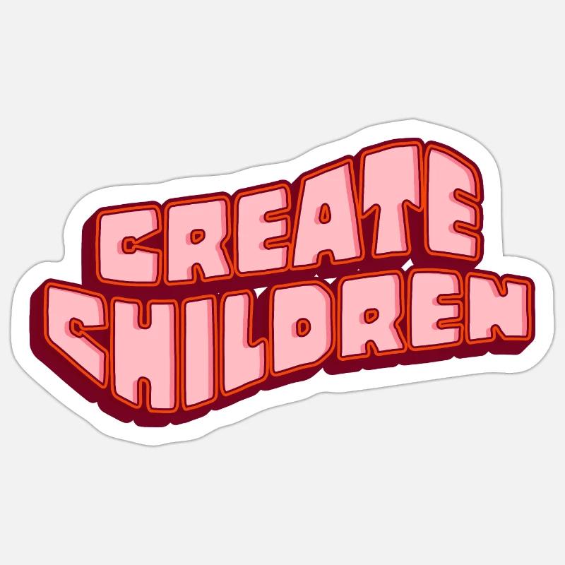 Create Chilren Sticker size S (10 x 10 cm)
