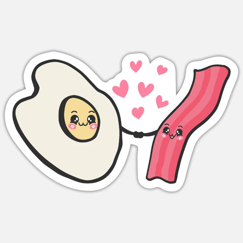 Bacon Eggs Brunch Breakfast Eggs and Bacon Sticker size S (10 x 10 cm)