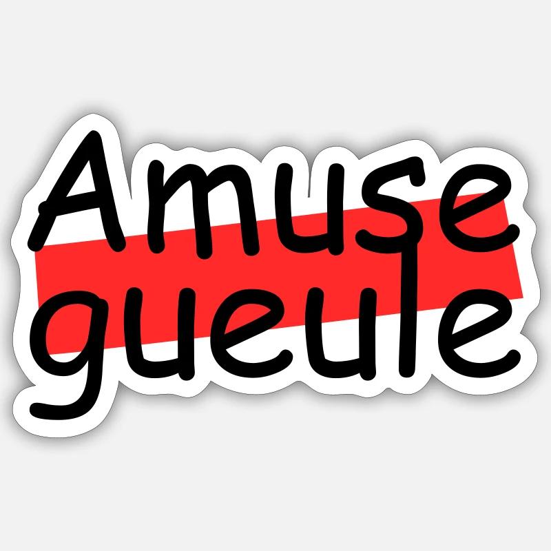 Amuse gueule - Sticker size S (10 x 10 cm) - white matte
