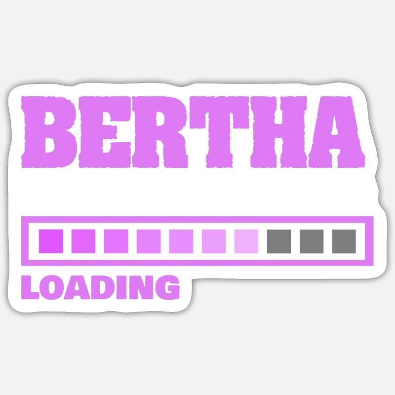 Bébé Bertha - Sticker taille S (10 x 10 cm) - blanc mat