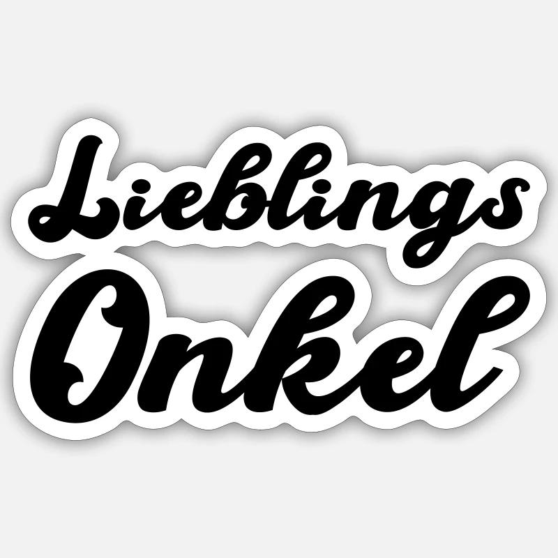 Oncle préféré - Sticker taille S (10 x 10 cm) - blanc mat