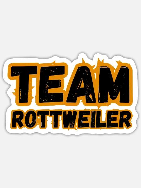 Team Rottweiler - Sticker Größe S (10 x 10 cm) - Mattweiß