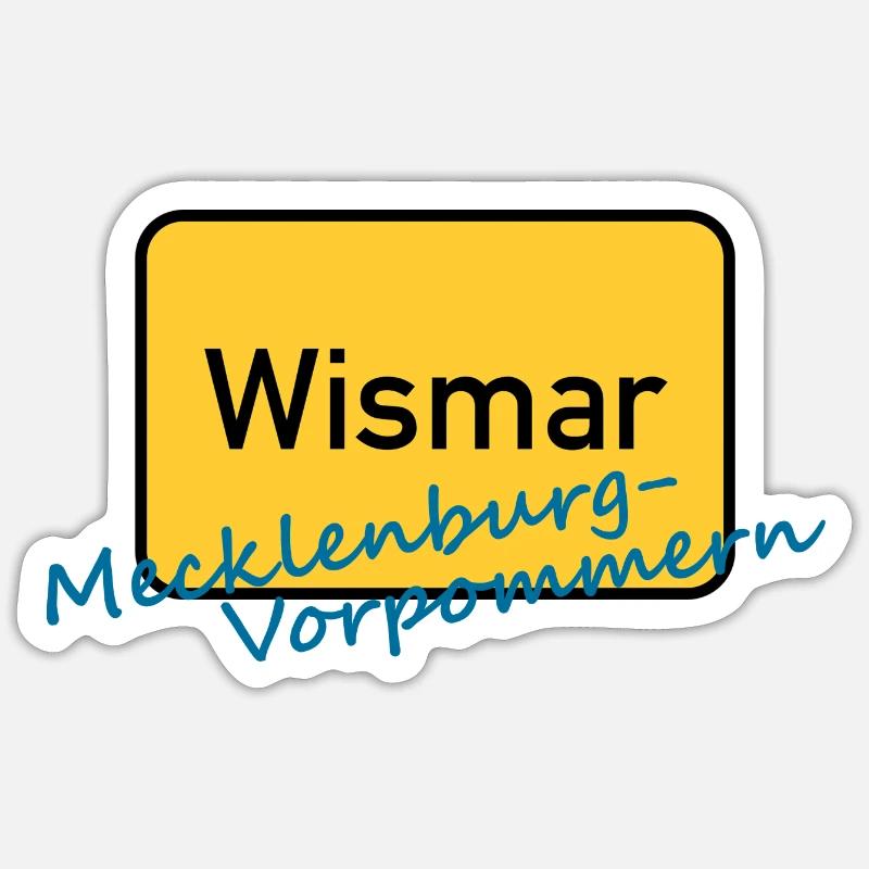 Wismar - Sticker taille S (10 x 10 cm) - blanc mat
