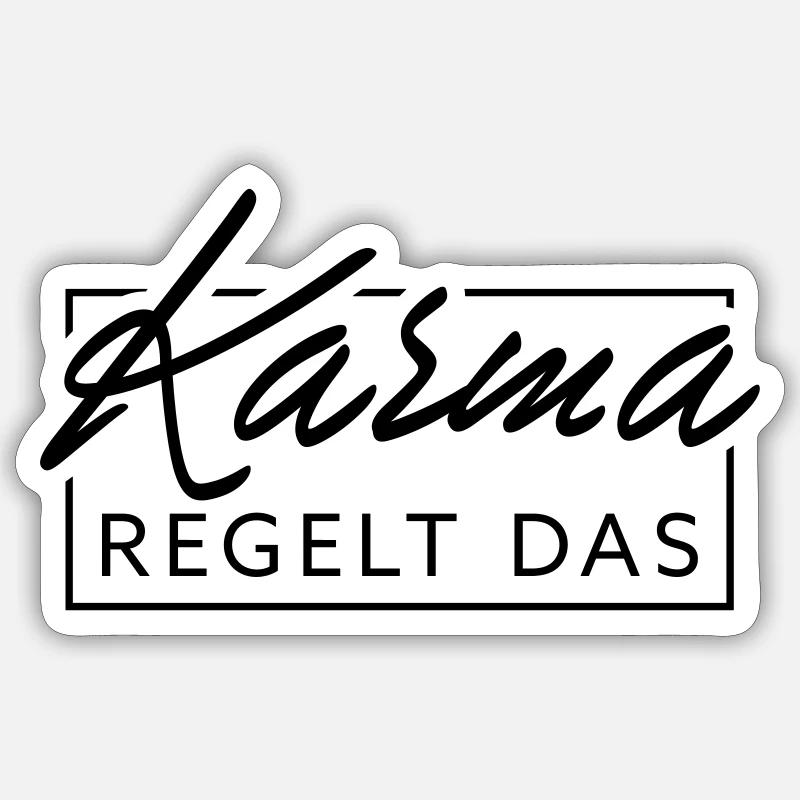 Karma regulates this - Sticker size S (10 x 10 cm) - white matte