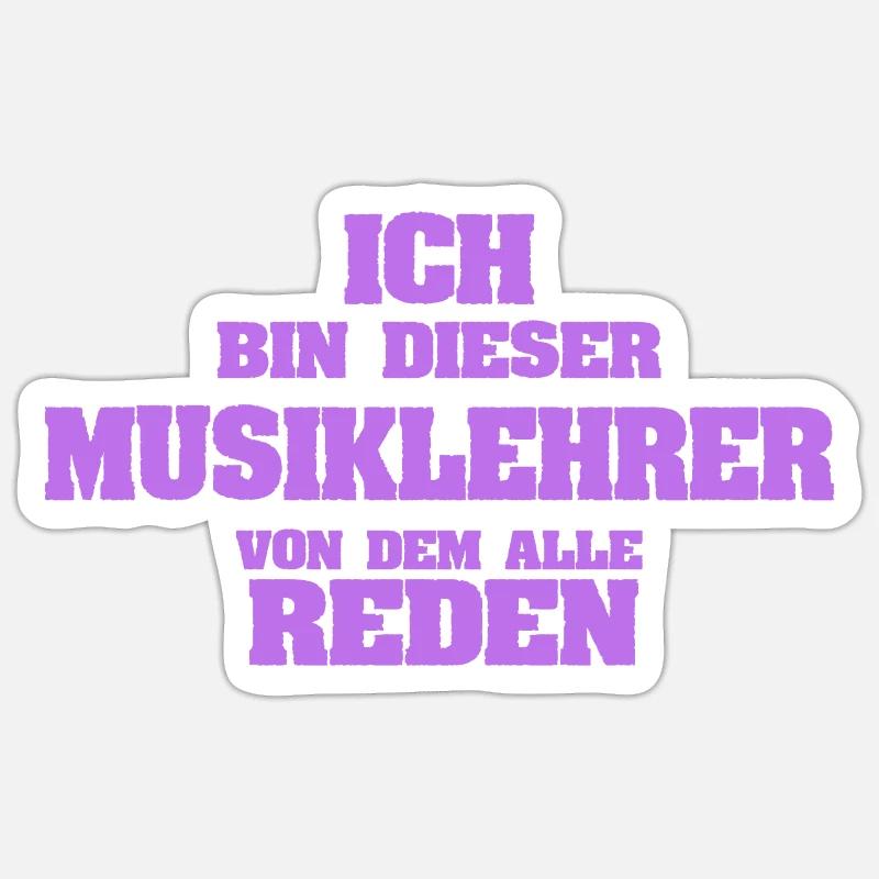 Beruf Musiklehrer - Sticker Größe S (10 x 10 cm) - Mattweiß