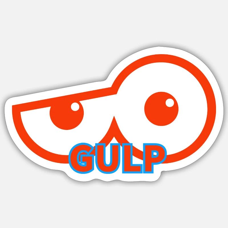 Gulp - Sticker Größe S (10 x 10 cm) - Mattweiß