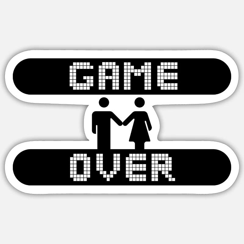 Game over Sticker Größe S (10 x 10 cm)