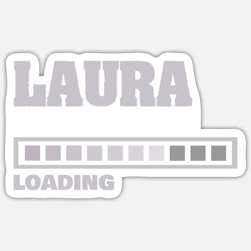 Laura bébé - Sticker taille S (10 x 10 cm) - blanc mat