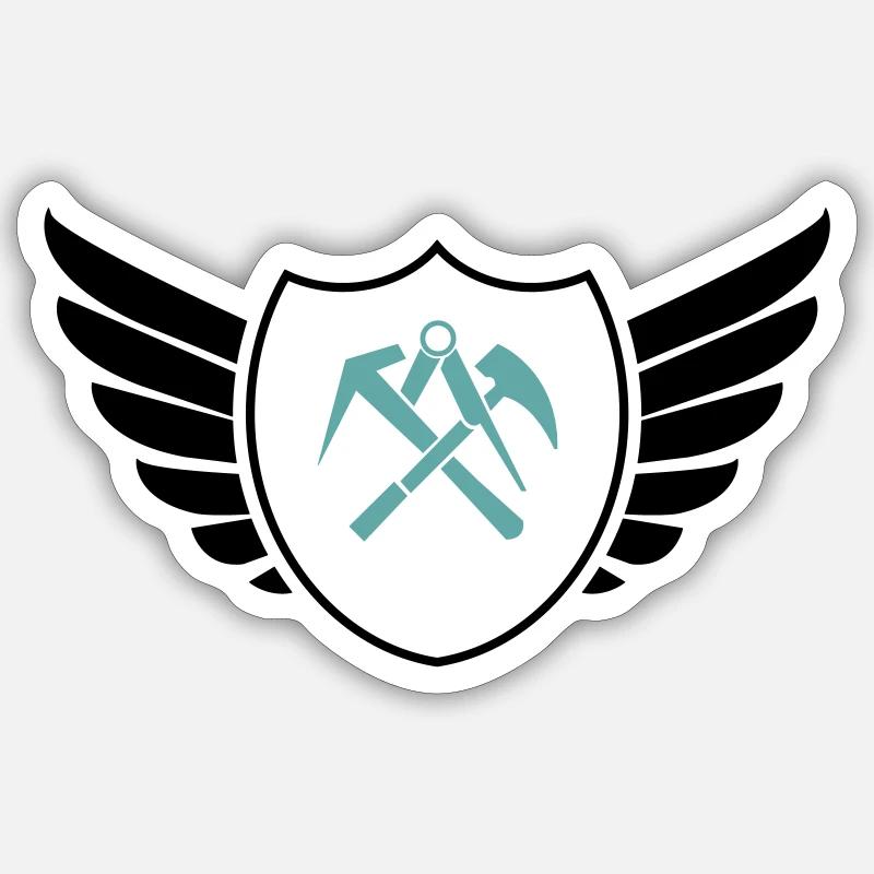 wappen shield dachdecker Sticker Größe S (10 x 10 cm)