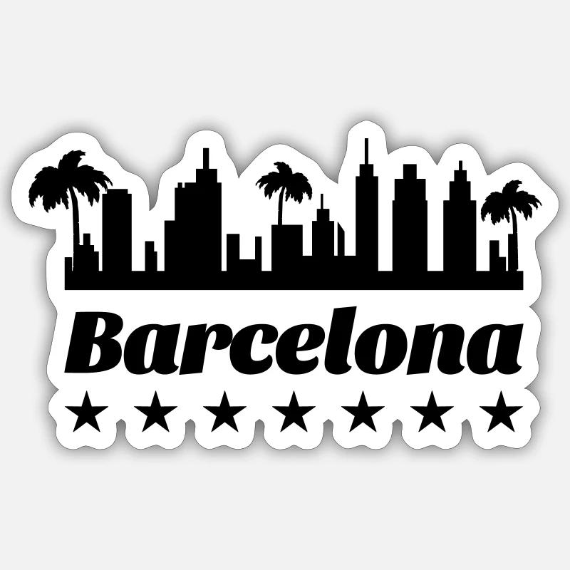 Barcelona 01 - Sticker size S (10 x 10 cm) - white matte