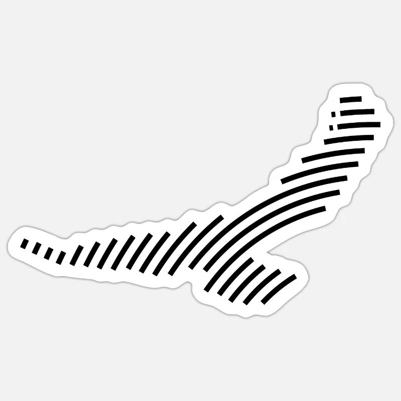 Silhouette of an eagle - Sticker size S (10 x 10 cm) - white matte