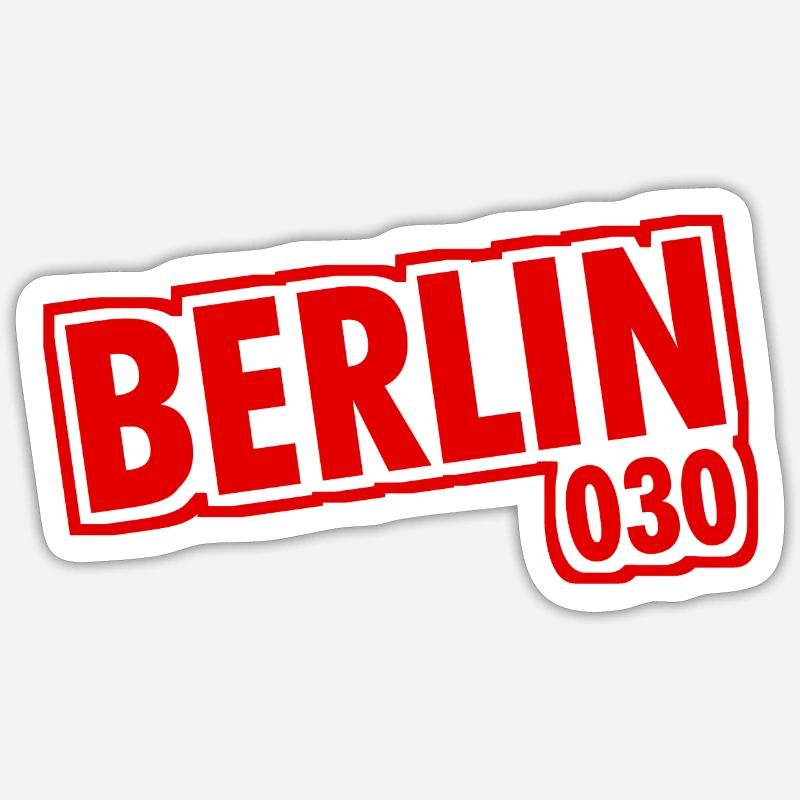 Berlin - 030 - Capital - Germany - Area Code Sticker size S (10 x 10 cm)