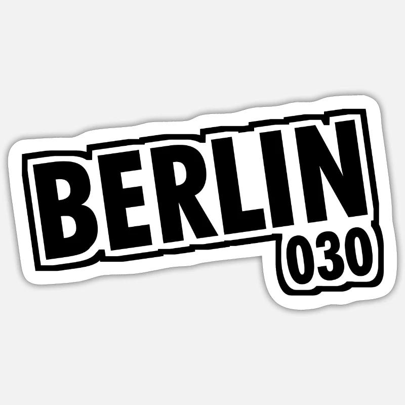 Berlin - 030 - Capital - Germany - Area Code Sticker size S (10 x 10 cm)