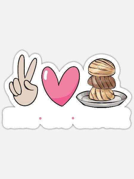 Concha Hispanic Mexikanisch Pan Dulce - Sticker Größe S (10 x 10 cm) - Mattweiß