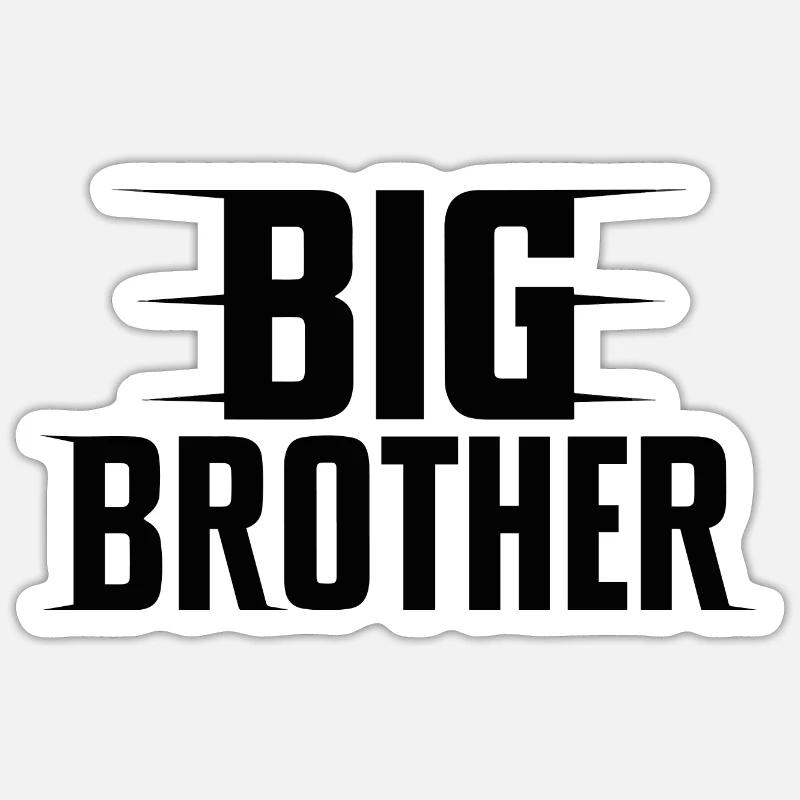 GROßER BRUDER - Sticker Größe S (10 x 10 cm) - Mattweiß