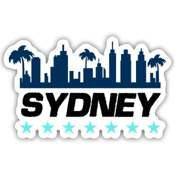 sydney stadt - Sticker Größe S (10 x 10 cm) - Mattweiß - Vorne