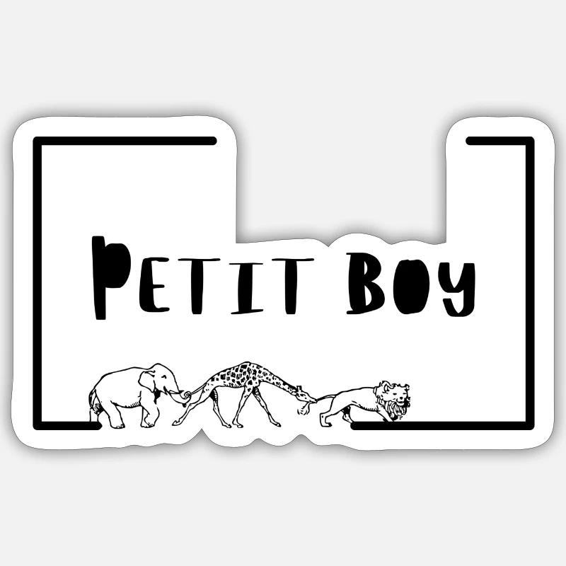 Petit Boy - Sticker taille S (10 x 10 cm) - blanc mat
