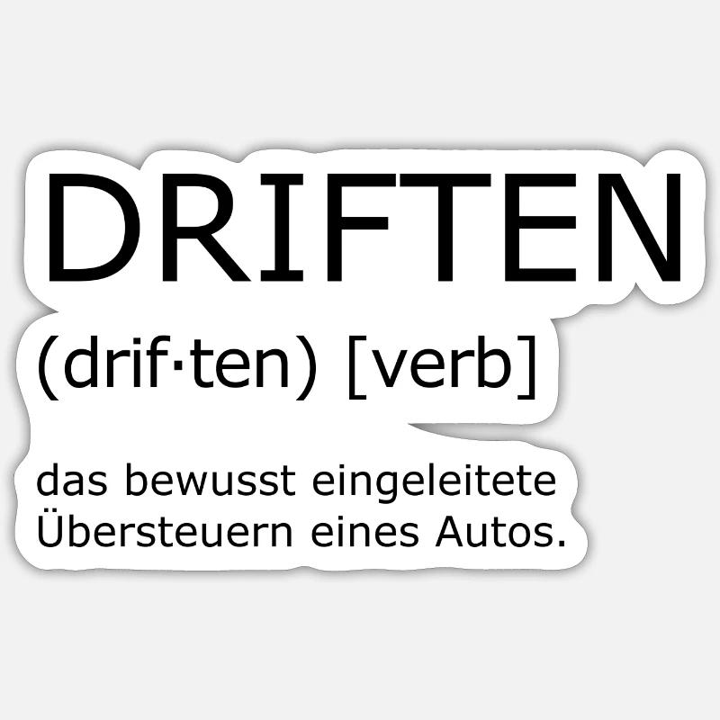 DRIFT - définition - Sticker taille S (10 x 10 cm) - blanc mat
