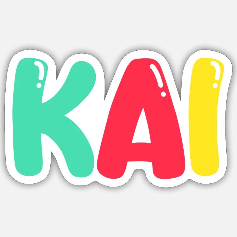 Nom - Kai - Sticker taille S (10 x 10 cm) - blanc mat
