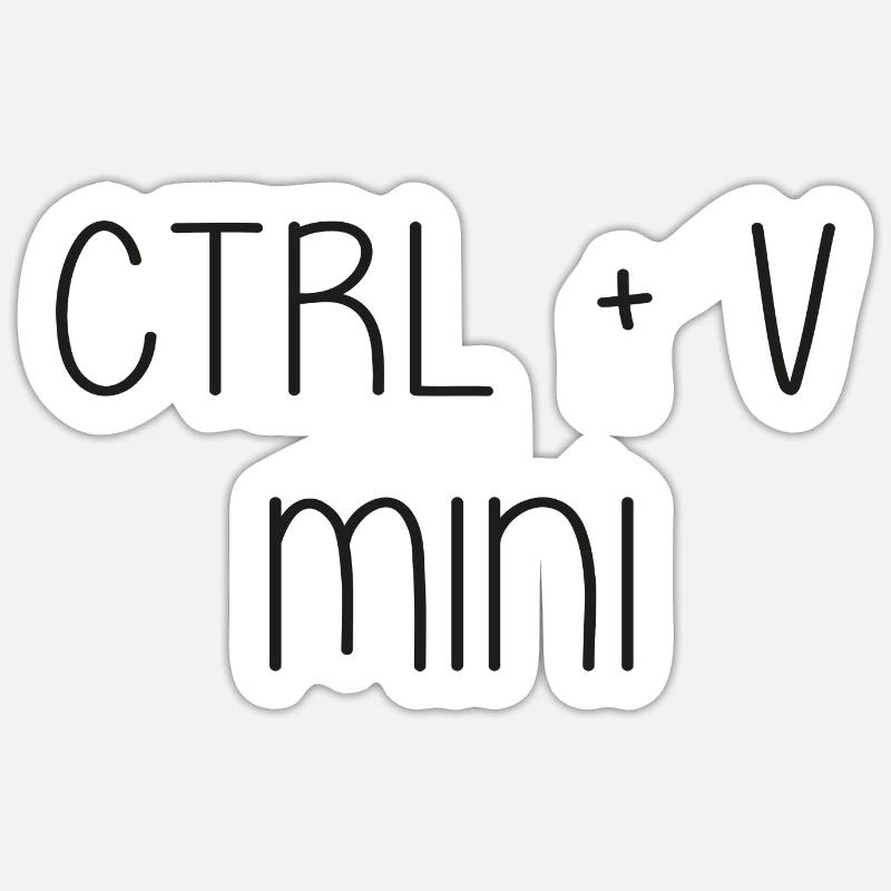ctrl + v Enfant- bebe - Sticker taille S (10 x 10 cm) - blanc mat