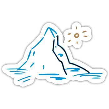 Matterhorn - Sticker Größe S (10 x 10 cm) - Mattweiß - Vorne