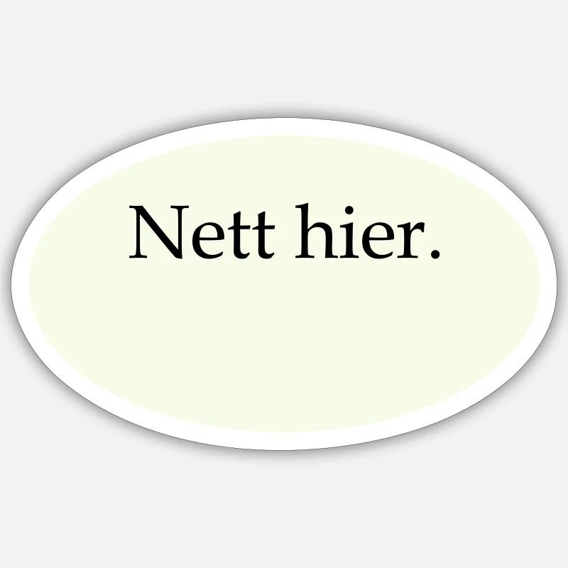 Nett hier Blanko Vorlage Sticker Größe S (10 x 10 cm)