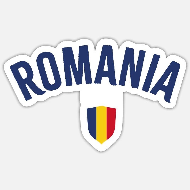 Romania - Sticker formato S (10 x 10 cm) - bianco opaco