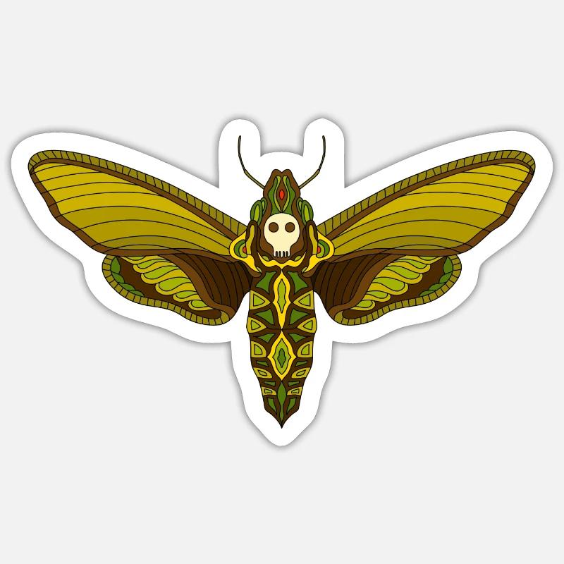 Death's Head Hawk Moth Sticker size S (10 x 10 cm)
