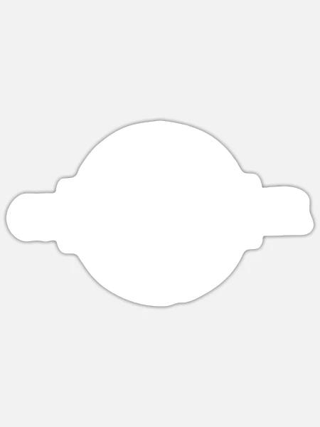 Crew Mitglied Stempel - Sticker Größe S (10 x 10 cm) - Mattweiß