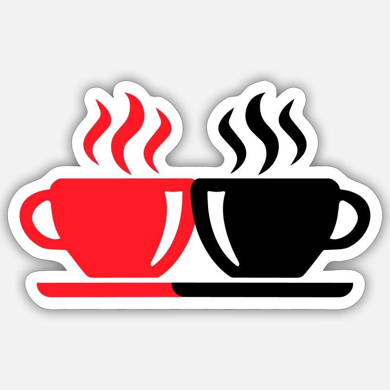 Kaffeetasse Sticker Größe S (10 x 10 cm)