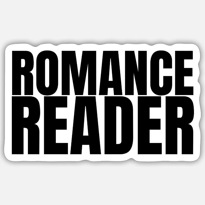 Romance Reader - Sticker taille S (10 x 10 cm) - blanc mat