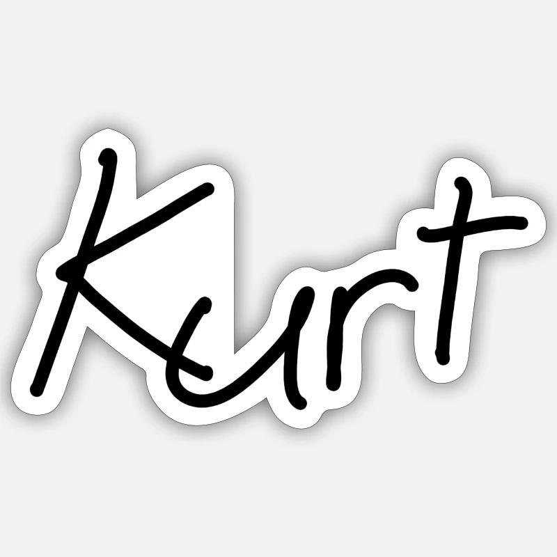 Kurt - Sticker size S (10 x 10 cm) - white matte