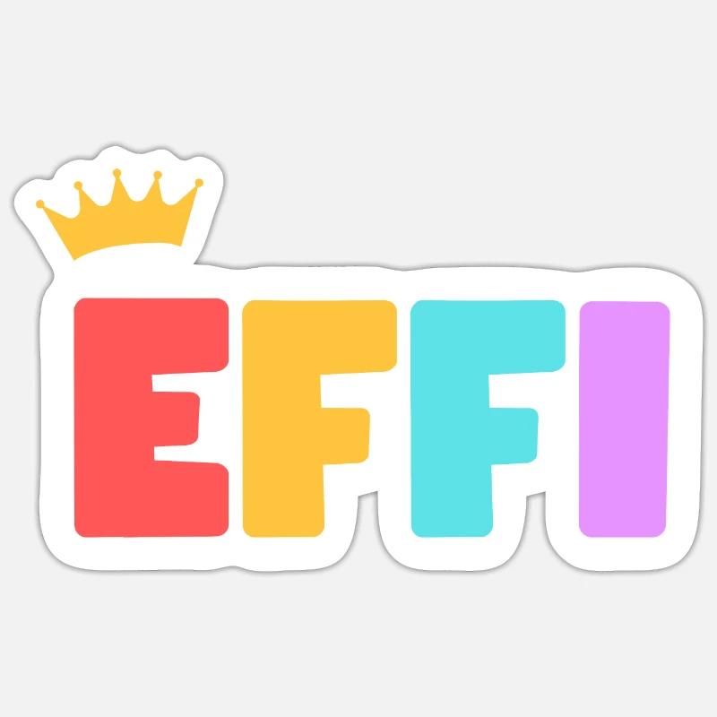 Effi! Customizable - Sticker size S (10 x 10 cm) - white matte
