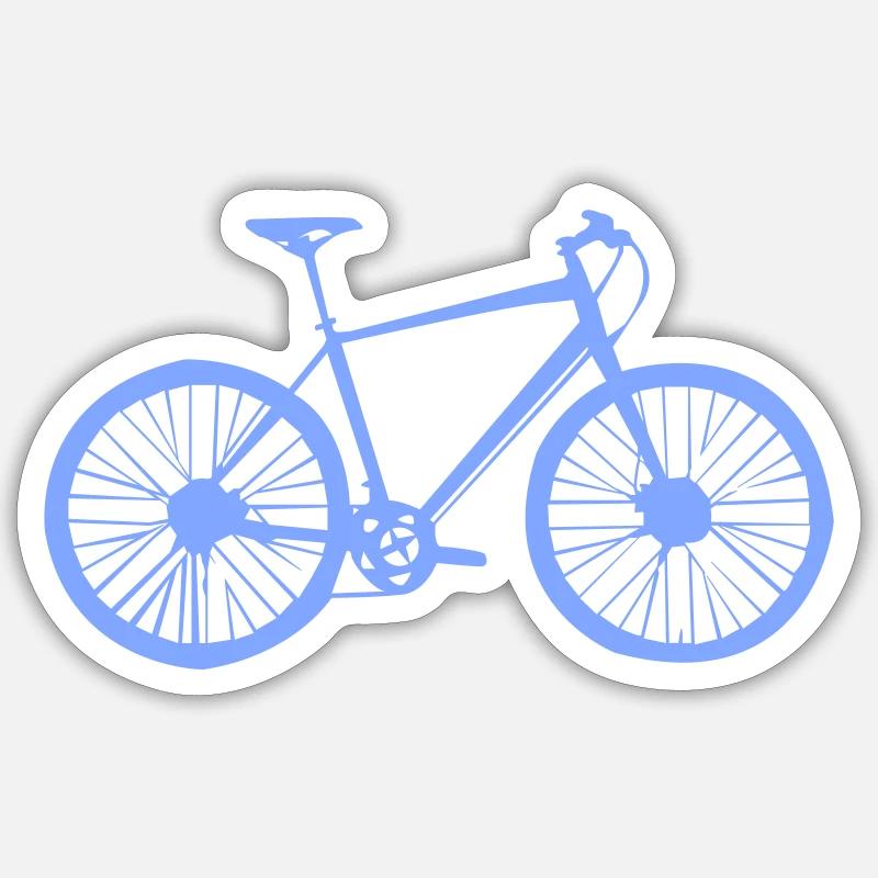 Roue de vélo - Sticker taille S (10 x 10 cm) - blanc mat