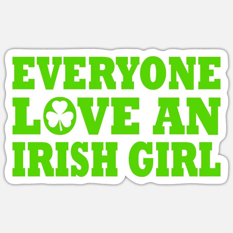st patricks day - Sticker Größe S (10 x 10 cm) - Mattweiß