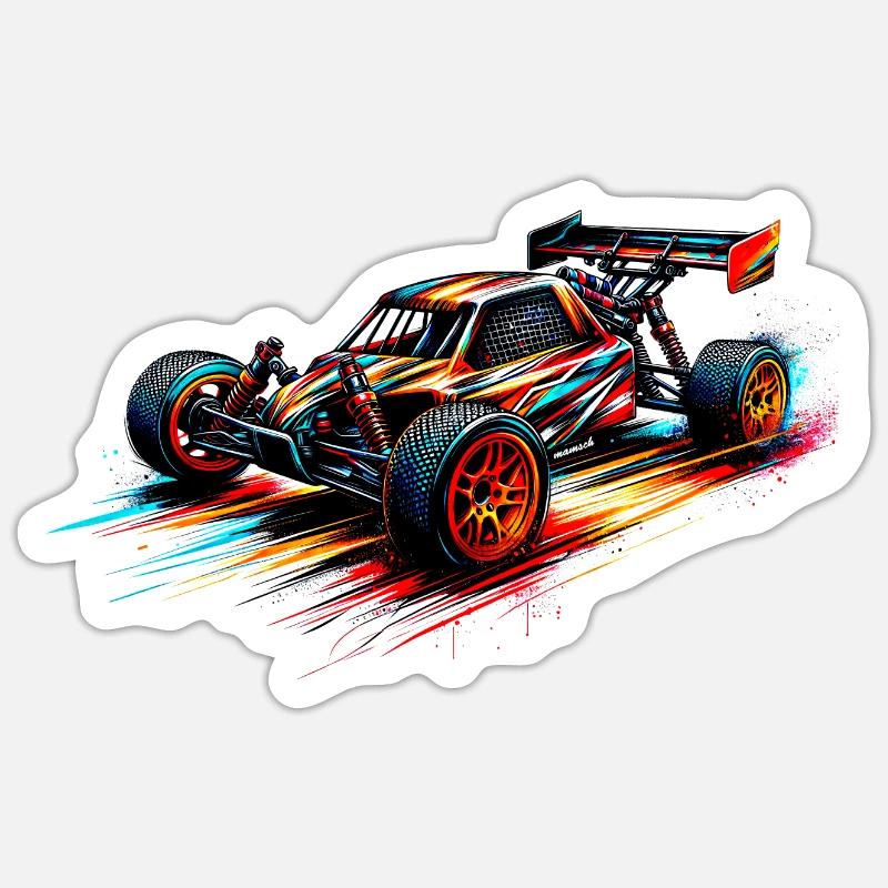 RC-Buggy - Farbsplash Sticker Größe S (10 x 10 cm)