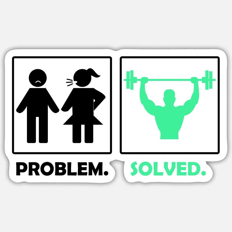 Condition physique résolue - Sticker taille S (10 x 10 cm) - blanc mat