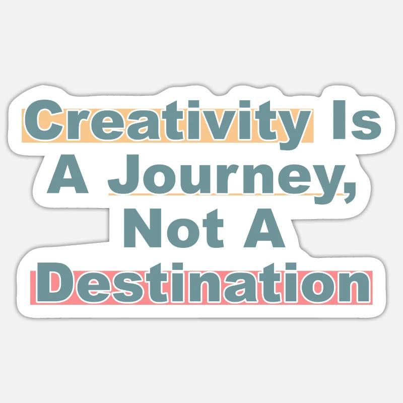 Parcours créatif - Sticker taille S (10 x 10 cm) - blanc mat