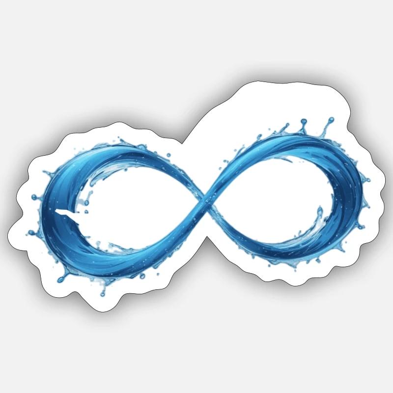 Natation Infinity Wave Sticker taille S (10 x 10 cm)