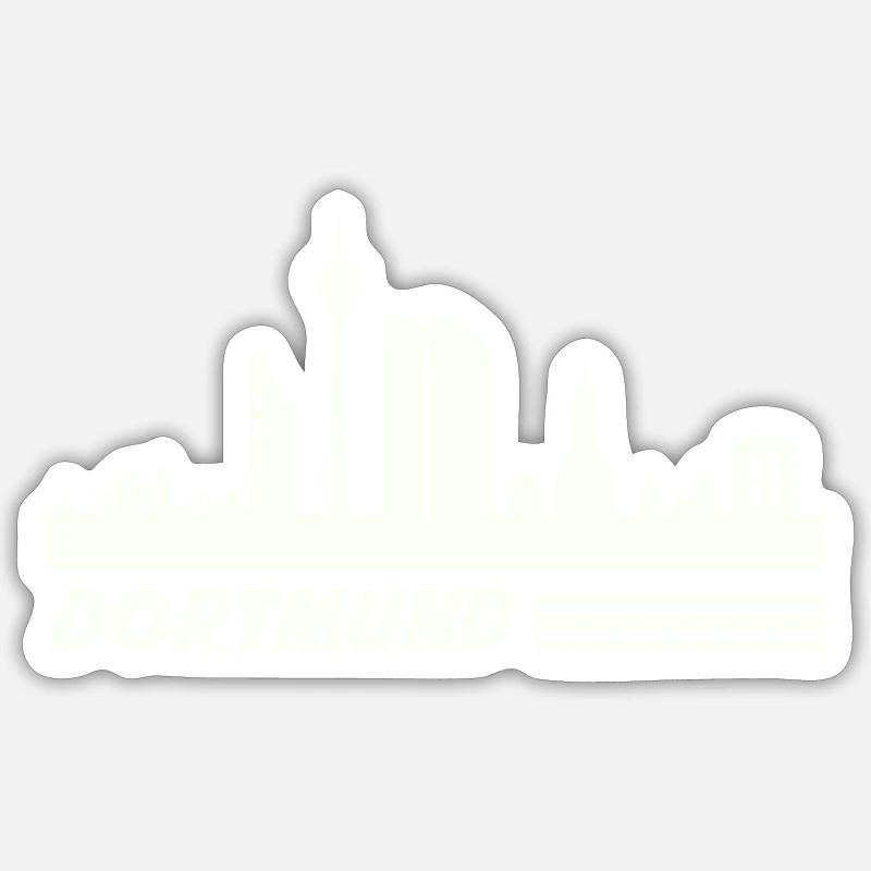 Dortmund - Sticker size S (10 x 10 cm) - white matte
