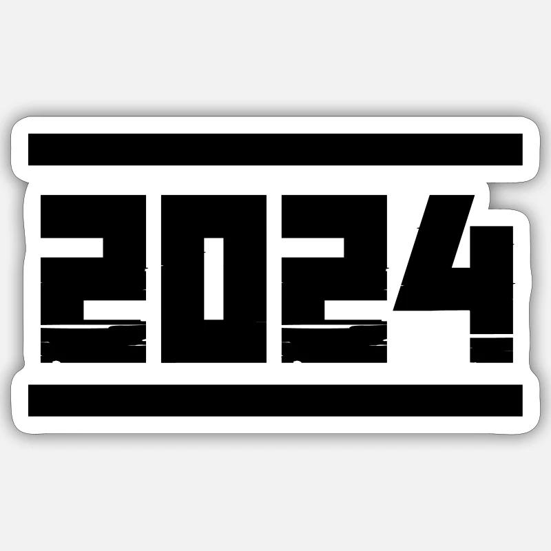 2024 - Sticker Größe S (10 x 10 cm) - Mattweiß