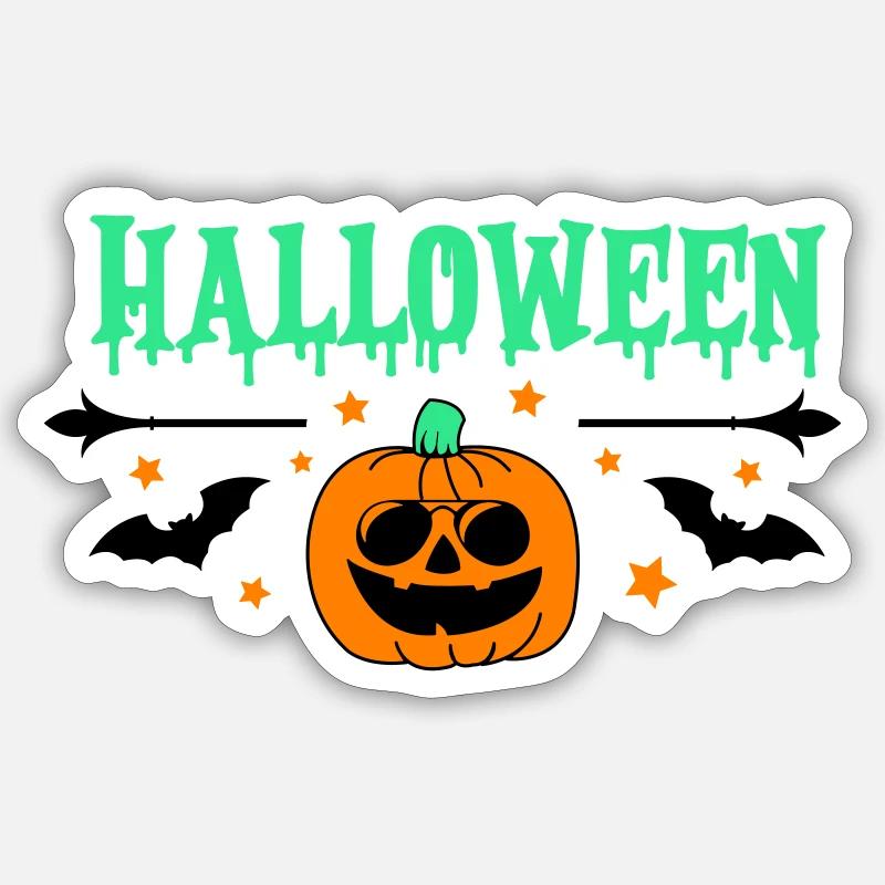 Halloween - Sticker taille S (10 x 10 cm) - blanc mat