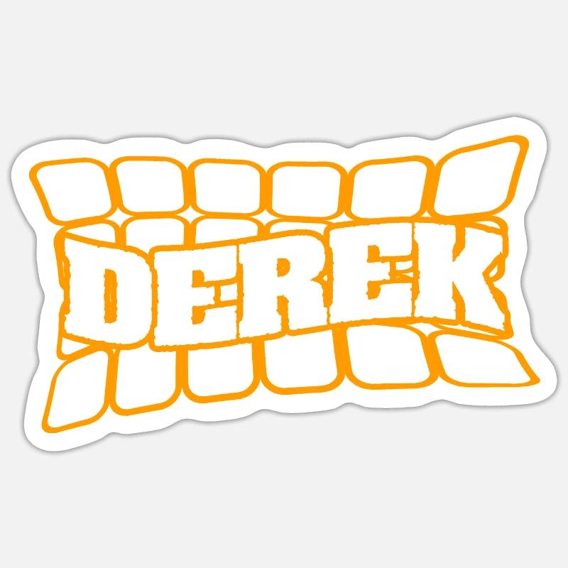 Derek - Sticker size S (10 x 10 cm) - white matte