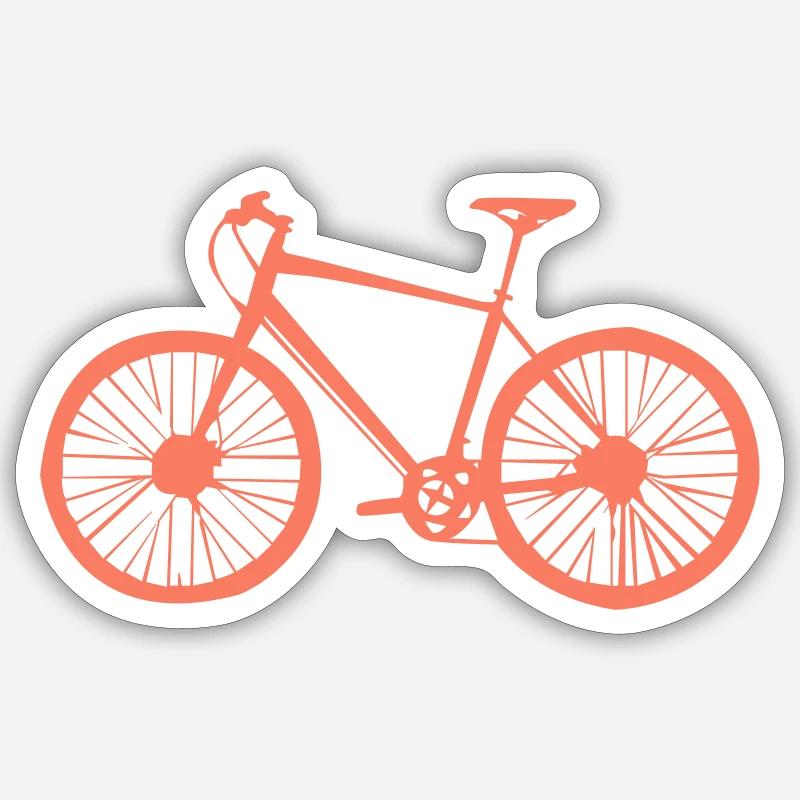 Roue de vélo - Sticker taille S (10 x 10 cm) - blanc mat