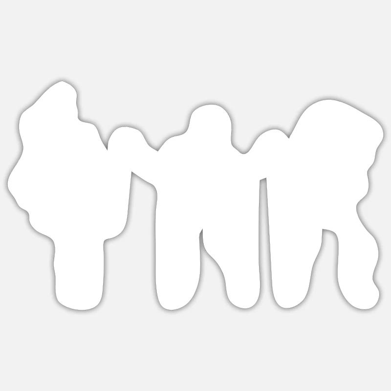 Dancing skeletons - Sticker size S (10 x 10 cm) - white matte
