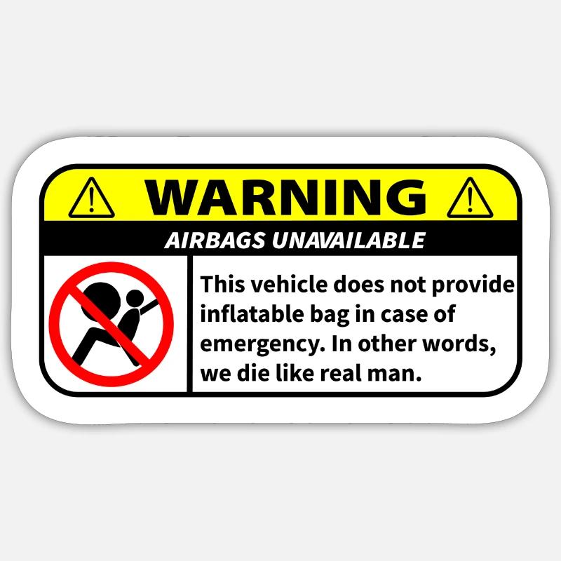 Warning Sticker size S (10 x 10 cm)