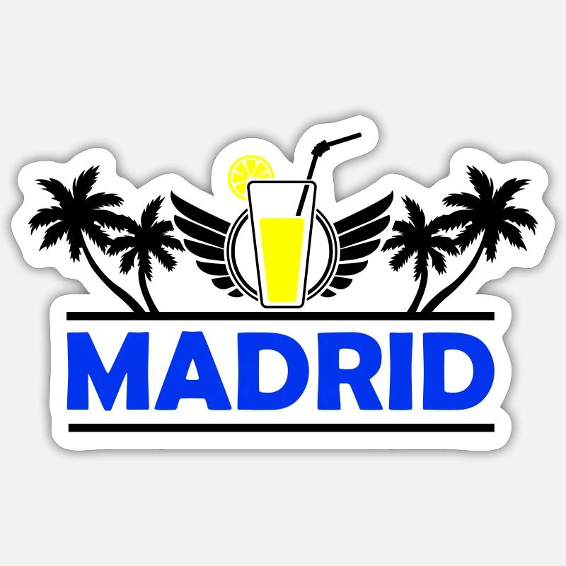 Madrid 2 - Sticker taille S (10 x 10 cm) - blanc mat
