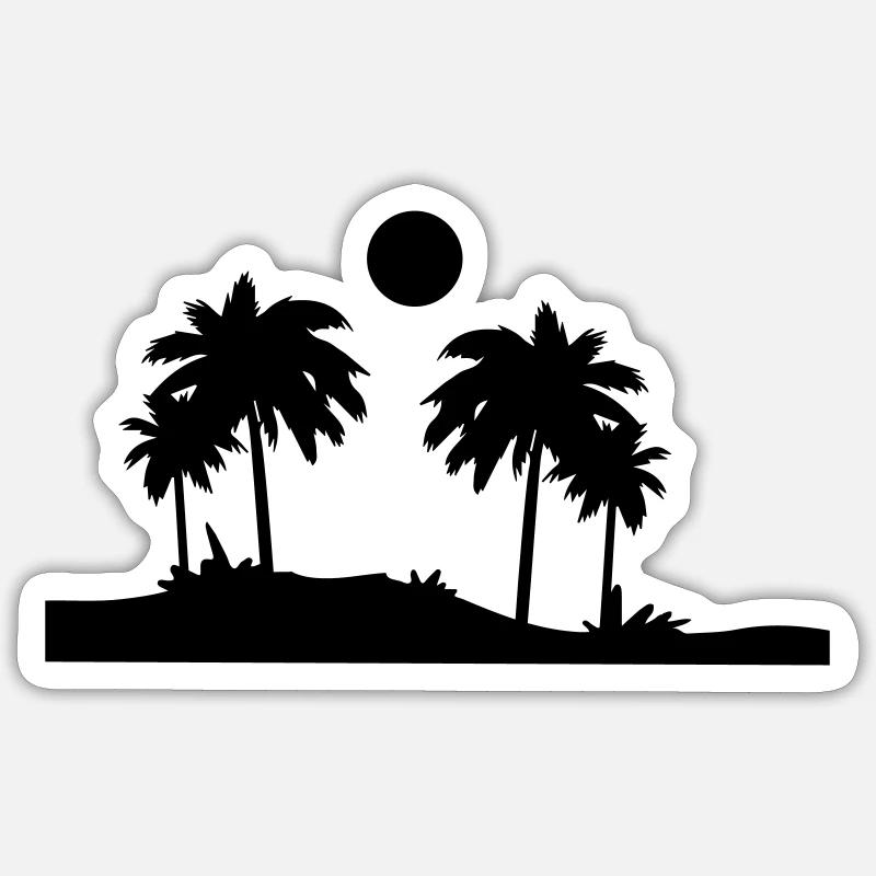 palmen Sticker Größe S (10 x 10 cm)